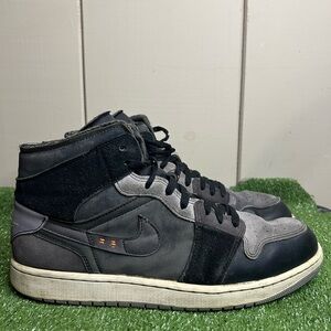 Size 12M- Jordan 1 Mid SE Craft Black Cement Gray